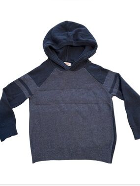 Navy Hooded Knit Sweater